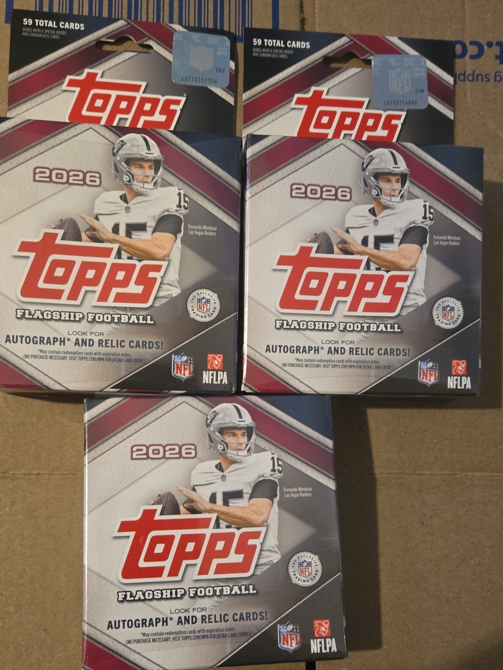 Topps Flagship Football Boxes - Hanger Boxea 3 Sealed
